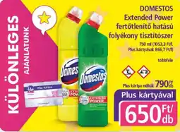PlusMarket Domestos extended power fertőtlenítő hatású folyékony tisztítószer ajánlat