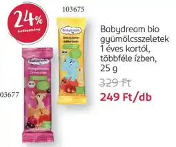 Rossmann Babydream bio gyümölcsszeletek ajánlat
