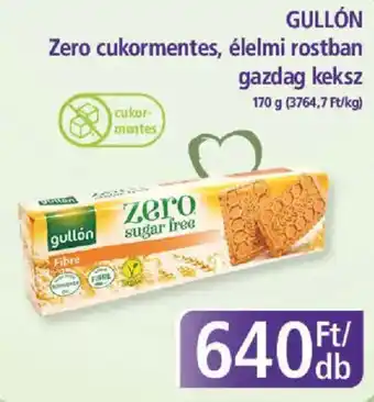 Gullón zero cukormentes, élelmi rostban gazdag keksz