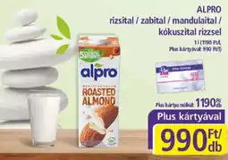 PlusMarket Alpro rizsital zabital mandulailtal kókuszital rizzsel ajánlat