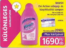 PlusMarket Vanish oxi action szőnyeg- és kárpittisztító sampon ajánlat