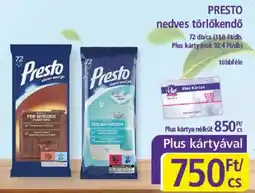 PlusMarket Presto nedves törlőkendő ajánlat