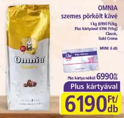 PlusMarket Omnia szemes pörkolt kávé ajánlat