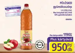 PlusMarket Pölöskei gyümölcsszörp ajánlat