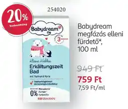 Rossmann Babydream megfázás elleni fürdető ajánlat