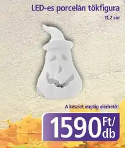 PlusMarket LED-es porcelán tökfigura ajánlat