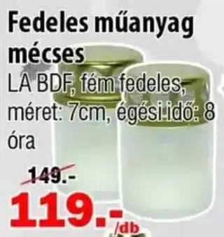 La bdf fém fedeles mécses