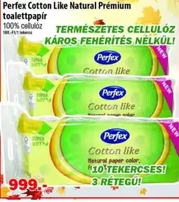 Vianni Drogéria Perfex cotton like natural prémium toalettpapír ajánlat
