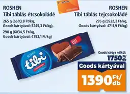 Goods Market Roshen tibi táblás étcsokoládé ajánlat