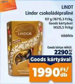 Goods Market Lindt lindor csokoládépraliné ajánlat