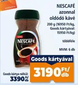 Goods Market Nescafe azonnal oldodó kávé ajánlat
