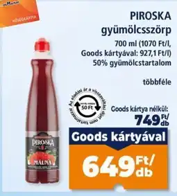 Goods Market Piroska gyümölcsszörp ajánlat
