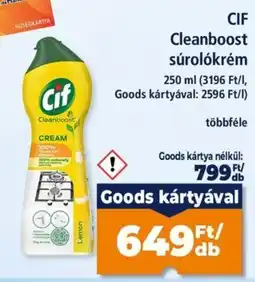Goods Market Cif cleanboost súrolókrém ajánlat