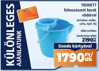 Tidinett felmosószzett kerek vödörrel
