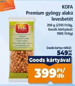 Goods Market Kofa premium gyöngy alakú levesbetét ajánlat