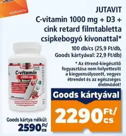 Goods Market Jutavit c-vitamin 1000 mg + d3 + cink retard filmtabletta ajánlat