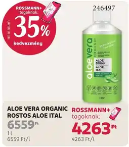 Rossmann Aloe vera organic rostos aloe ital ajánlat