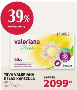 Rossmann Teva valeriana relax kapszula ajánlat
