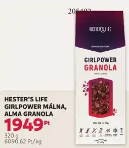 Rossmann Hester's life girlpower málna, alma granola ajánlat