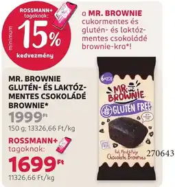 Rossmann Mr brownie glutén- és laktózmentes csokoládé brownie ajánlat