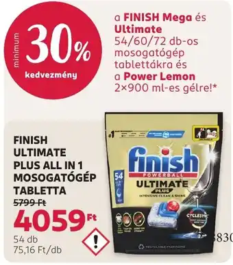 Finish ultimate plus all in 1 mosogatógép tabletta