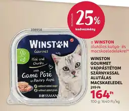 Rossmann Winston gourmet vadpástétom szárnyassal alutálás macskaeledel ajánlat
