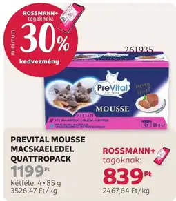 Rossmann Prevital mousse macskaeledel ajánlat