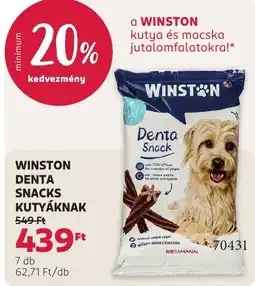 Rossmann Winston denta snacks kutyaának ajánlat