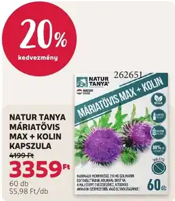 Rossmann Natur tanya máriatövis max + kolin kapszula ajánlat