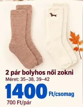 Bolyhos női zokni