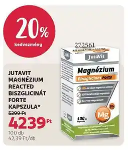 Rossmann JUTAVIT MAGNÉZIUM REACTED BISZGLICINÁT FORTE KAPSZULA ajánlat