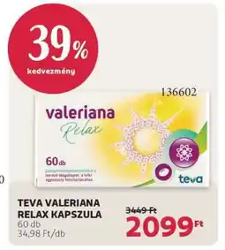Rossmann TEVA VALERIANA RELAX KAPSZULA ajánlat