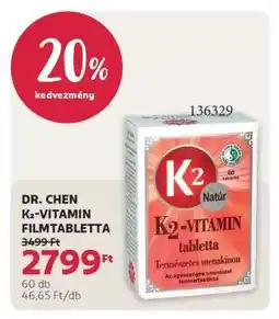 Rossmann DR. CHEN K2-VITAMIN FILMTABLETTA ajánlat