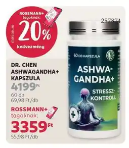 Rossmann DR. CHEN ASHWAGANDHA+ KAPSZULA ajánlat