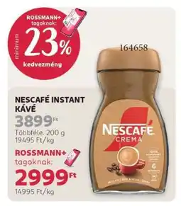 Rossmann NESCAFÉ﻿﻿ Instant kávé ajánlat