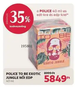 Rossmann POLICE TO BE EXOTIC JUNGLE NŐI EDP ajánlat