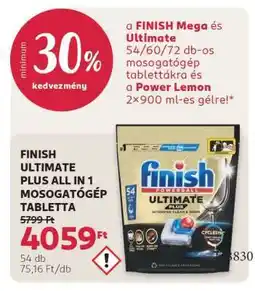 Rossmann FINISH ULTIMATE PLUS ALL IN 1 MOSOGATÓGÉP TABLETTA ajánlat