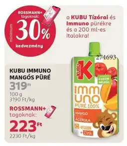 Rossmann KUBU IMMUNO MANGÓS PŰRÉ ajánlat