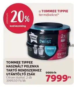 Rossmann TOMMEE TIPPEE HASZNÁLT PELENKA TARTÓ RENDSZERHEZ UTÁNTÖLTŐ ZSÁK ajánlat