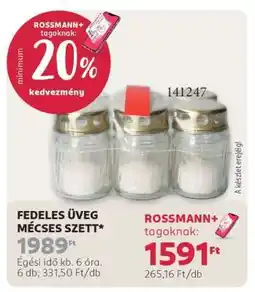 Rossmann FEDELES ÜVEG MÉCSES SZETT ajánlat