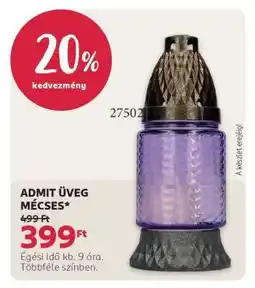 Rossmann ADMIT ÜVEG MÉCSES ajánlat
