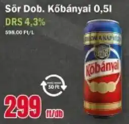 FullDiszkont Kőbányai sör ajánlat