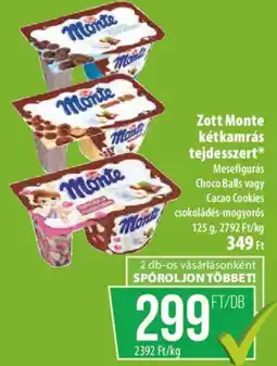 Coop Zott Monte kétkamrás tejdesszert ajánlat
