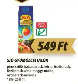 Príma Sió gyümölcsitalok ajánlat