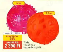 Alpha Zoo Trixie villogó, hőre lágyuló labdajáték ajánlat