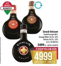 Coop Zwack Unicum ajánlat