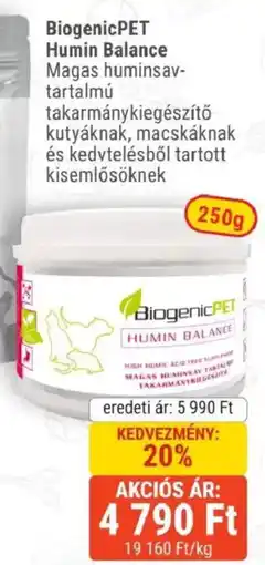 Alpha Zoo BiogenicPET humin balance ajánlat