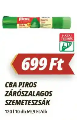 Príma Cba piros zárószalagos szemeteszsák ajánlat