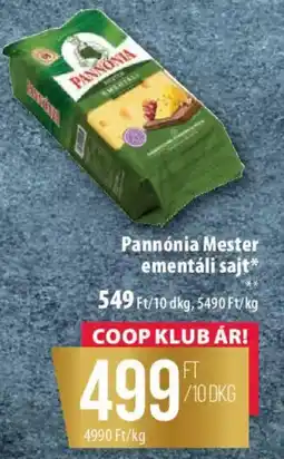 Coop Pannónia mester ementáli sajt ajánlat
