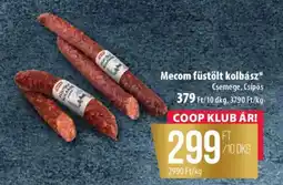 Coop Mecom füstölt kolbász ajánlat